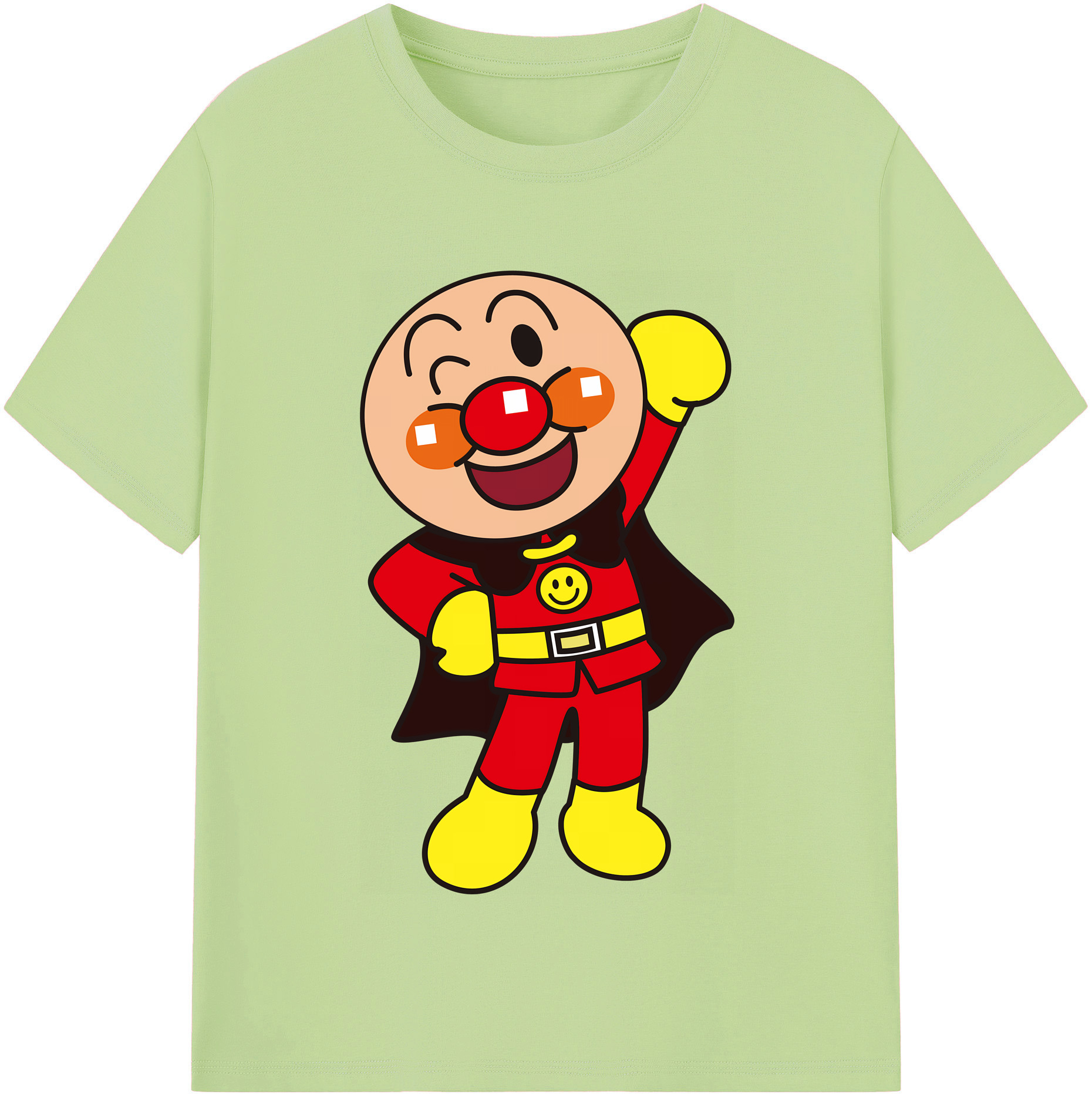 （画像用） アンパンマン Anpanman 綿100％半袖Tシャツ（フロントプリント）